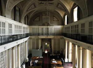 La sala lettura della biblioteca