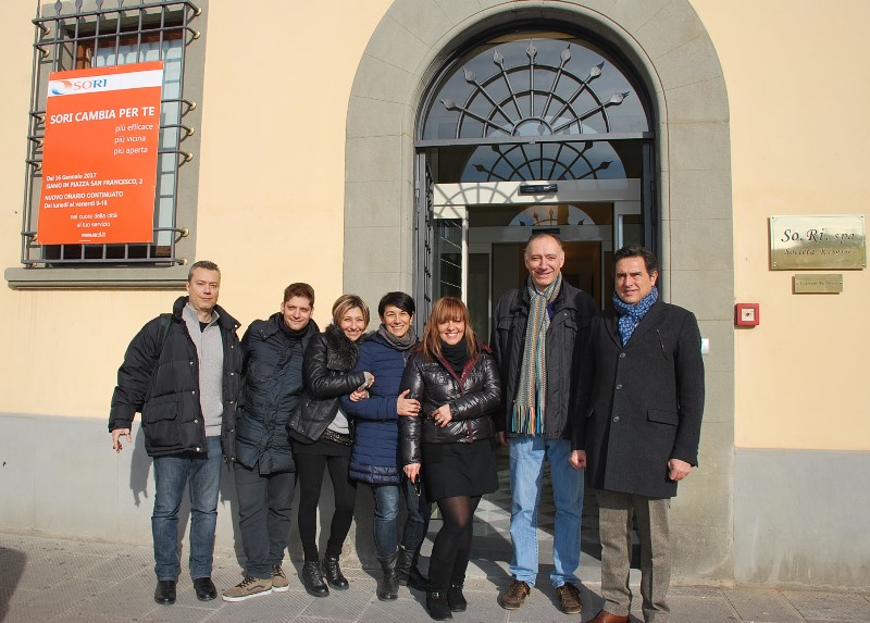 Ingresso societario in piazza San Francesco con Presidente e Direttore